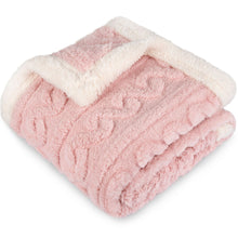 Load image into Gallery viewer, HOMRITAR Baby Blanket for Boys Girls Fluffy Toddler Blanket with Stylish 3D Jacquard Plush Newborn Blanket 30 x 40 Inches Red