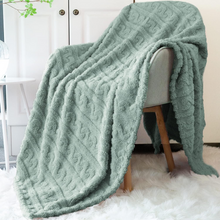 Load image into Gallery viewer, 3D Fluffy Fuzzy Blanket for Baby, Soft Warm(30x40inch, Green)
