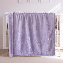 Load image into Gallery viewer, BORITAR Baby Blanket with Butterfly Design for Girls Ultra Soft Fleece Warm and Lightweight Blankets for Infant Toddler Newborn, 30x40 Inch, Purple