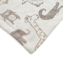 Load image into Gallery viewer, BORITAR Baby Blanket Soft Minky with Double Layer Dotted Backing, Lovely Animals Printed 30 x 40 Inch Receiving Blanket