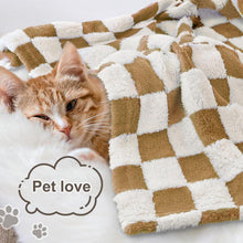 Load image into Gallery viewer, Super Soft Baby Blankets for Boys Girls Warm Cozy Reversible Checkerboard Toddlers Blanket, Fluffy Fuzzy Plush Lightweight Bed Blanket with Chessboard Grid Design 350GSM Khaki 30 x 40 Inch