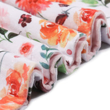 Load image into Gallery viewer, BORITAR Baby Blanket for Girls Super Soft Double Layer Minky with Dotted Backing, Receiving Blanket with Elegant Floral Multicolor Printed Blanket 30 x 40 Inch(75x100cm)