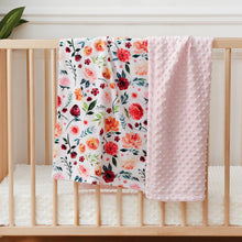 Load image into Gallery viewer, BORITAR Baby Blanket for Girls Super Soft Double Layer Minky with Dotted Backing, Receiving Blanket with Elegant Floral Multicolor Printed Blanket 30 x 40 Inch(75x100cm)