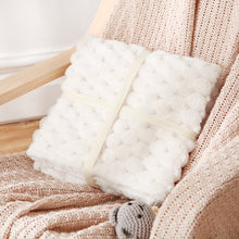 Load image into Gallery viewer, HOMRITAR 3D Jacquard Fluffy Fuzzy Blanket for Infant, Soft Warm Cozy Flannel Fleece Warm Blanket Nursery, Stroller Toddler Bedding
