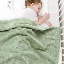 Load image into Gallery viewer, BORITAR Baby Blanket Elephant Animal for Boys Girls Ultra Soft Fleece Warm and Lightweight Blankets for Infant Toddler Newborn, 30x40 Inch, Green