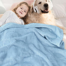 Load image into Gallery viewer, BORITAR Baby Blanket for Boys Girls Ultra Soft Fleece Warm and Lightweight Animal Blankets for Infant Toddler Newborn, 30x40 Inch, Blue