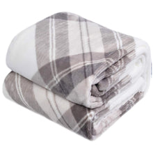 Load image into Gallery viewer, Lightweight Cozy Throw Blanket Warm Bed Blanket fit Sofa and Couch (50 x 60 inch, Mocha Grey)