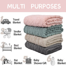 Load image into Gallery viewer, Soft Warm Cozy Fleece Blanket, Infant or Newborn Receiving Blanket (30x40inch, Pink)