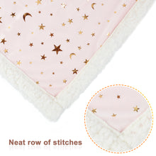 Load image into Gallery viewer, Sherpa Fleece Blanket Ultra Luxurious Throw Blanket (50 x 60 Inch, Lovely Pink Star)