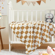 Load image into Gallery viewer, HOMRITAR Checkerboard Toddlers Blanket Super Soft Baby Blanket for Boys Girls 380GSM
