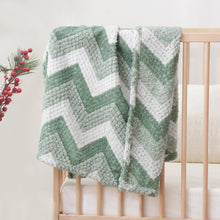 Load image into Gallery viewer, HOMRITAR Baby Blanket for Boys Girls Warmer Comfort Reversible Boho Decor Bed Blankets with Chevron Pattern for Newborn Infant
