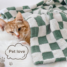 Load image into Gallery viewer, Checkered Baby Blanket for Boys Sage Green Soft Fluffy Fuzzy Blankets with 3D Chessboard Grid, Warmer Comfort Reversible Lightweight Bed Blanket for Toddlers Infant or Newborn 30 x 40 Inch
