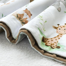 Load image into Gallery viewer, BORITAR Baby Blanket for Boys Girls Soft Plush Minky Fabric with Dotted Backing, Lovely Woodland Design Blanket for Toddler Newborn 30 x 40 Inch(75x100cm)
