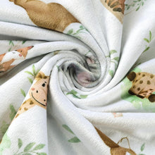 Load image into Gallery viewer, BORITAR Baby Blanket for Boys Girls Soft Plush Minky Fabric with Dotted Backing, Lovely Woodland Design Blanket for Toddler Newborn 30 x 40 Inch(75x100cm)
