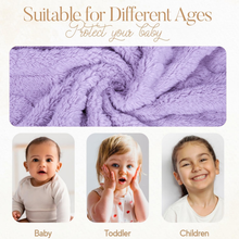 Load image into Gallery viewer, Baby Blanket for Girls Toddlers 3D Fleece Fluffy Fuzzy Blanket for Baby, Soft Warm Cozy Fleece Blanket, Infant or Newborn Receiving Blanket (30x40inch, Purple)

