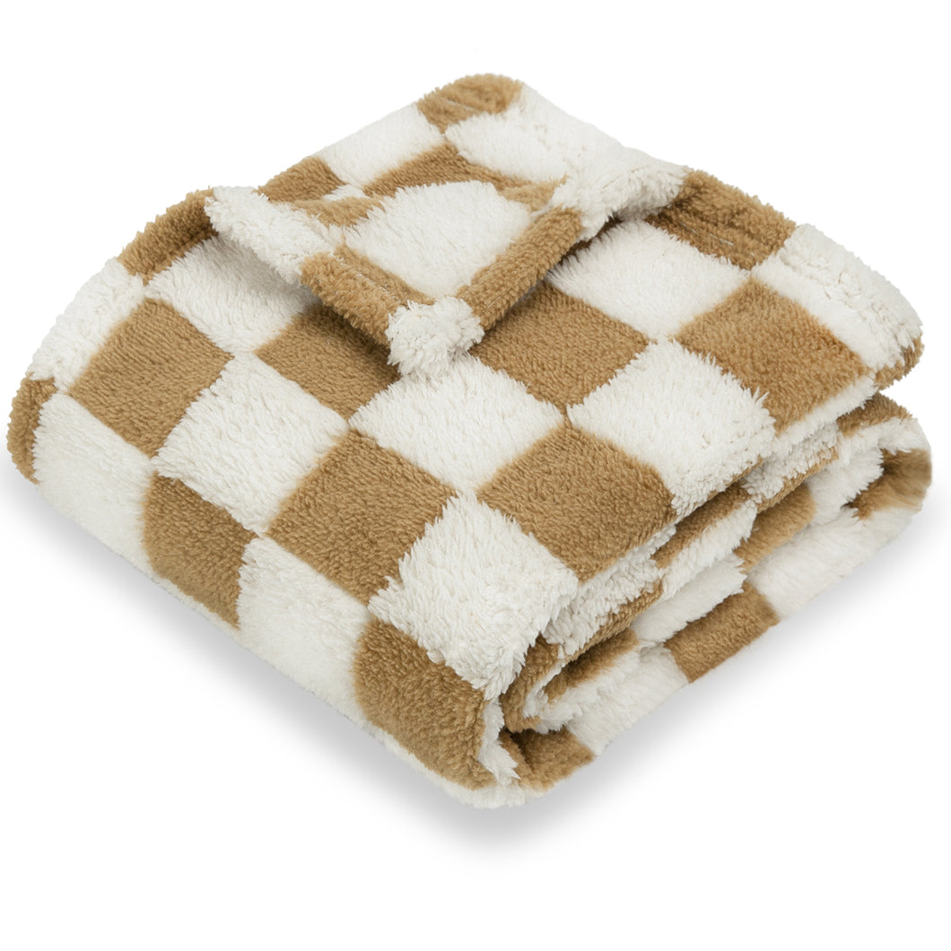 HOMRITAR Checkerboard Toddlers Blanket Super Soft Baby Blanket for Boys Girls 380GSM