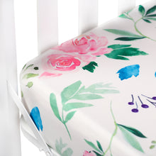 Load image into Gallery viewer, Super Soft Jersey Knit Crib Sheet with Floral Design 28&quot;x 52&quot;x 9&#39;&#39;
