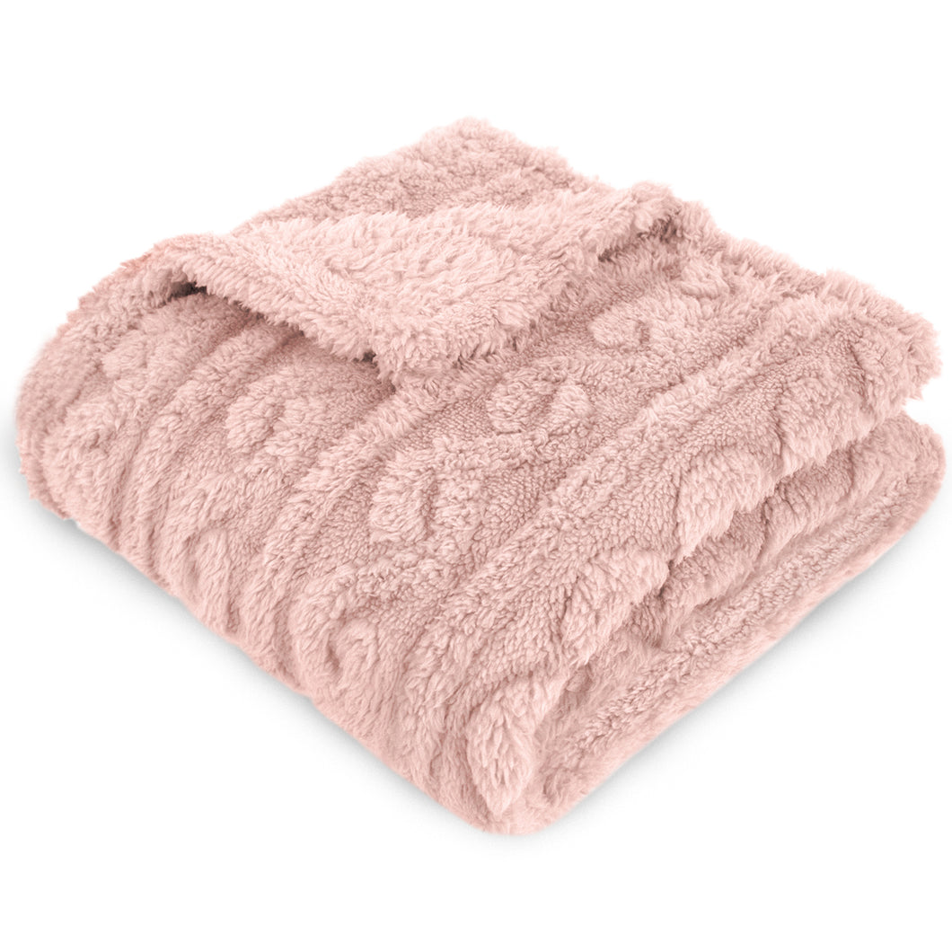 Soft Warm Cozy Fleece Blanket, Infant or Newborn Receiving Blanket (30x40inch, Pink)