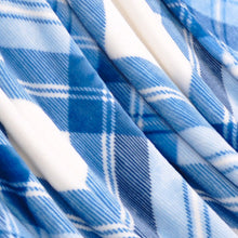 Load image into Gallery viewer, Flannel Fleece Throw Blanket with Plaid (50 x 60 inch, Blue)

